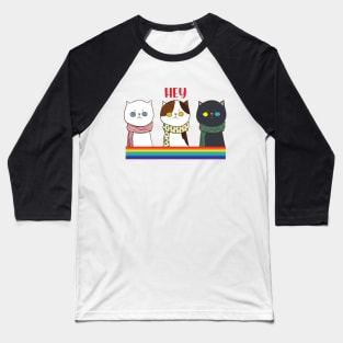 Cat says hey Baseball T-Shirt